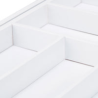 Portaposate estensibile organizer in bambù bianco 13_0002373