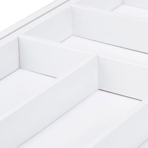 Portaposate estensibile organizer in bambù bianco 13_0002373