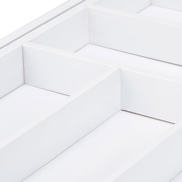 Portaposate estensibile organizer in bambù bianco 13_0002373