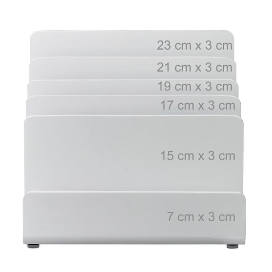 Raccoglitore di documenti portalettere organizer da ufficio bambù bianco 13_0002902