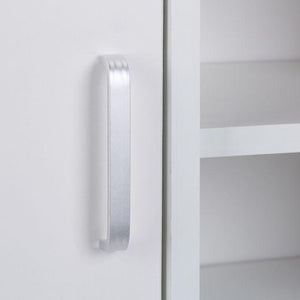 Mobile bagno sottolavabo 1 anta 3 ripiani WC MDF bianco 13_0000909_2