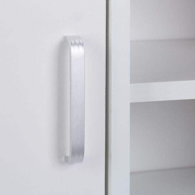 Mobile bagno sottolavabo 1 anta 3 ripiani WC MDF bianco 13_0000909_2