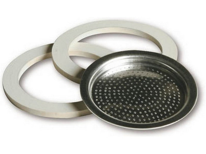 kit 2 guarnizioni + 1 filtro per caffettiera 6 tazze cod:ferx.vit54326