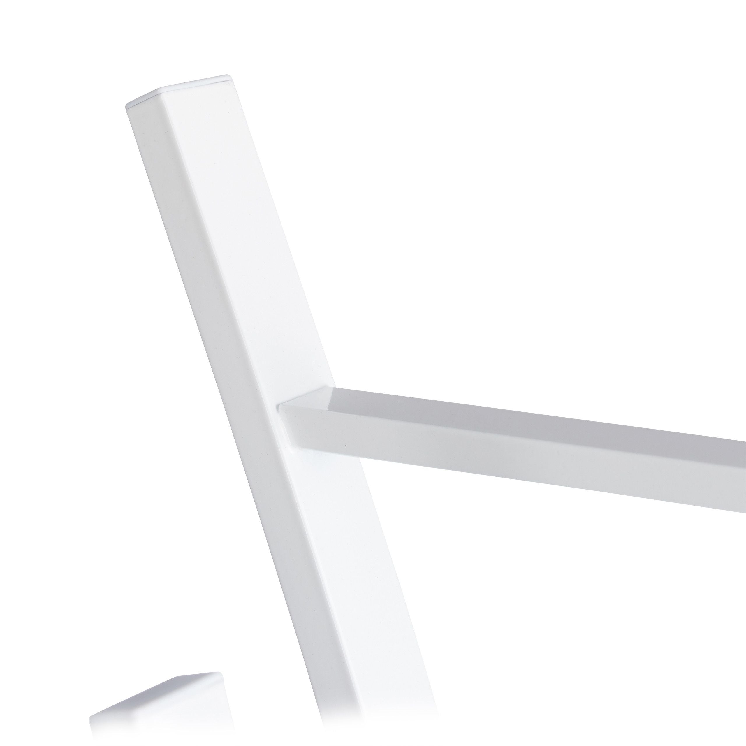 Porta asciugamani da terra 88 cm design moderno in acciaio bianco 13_0002278