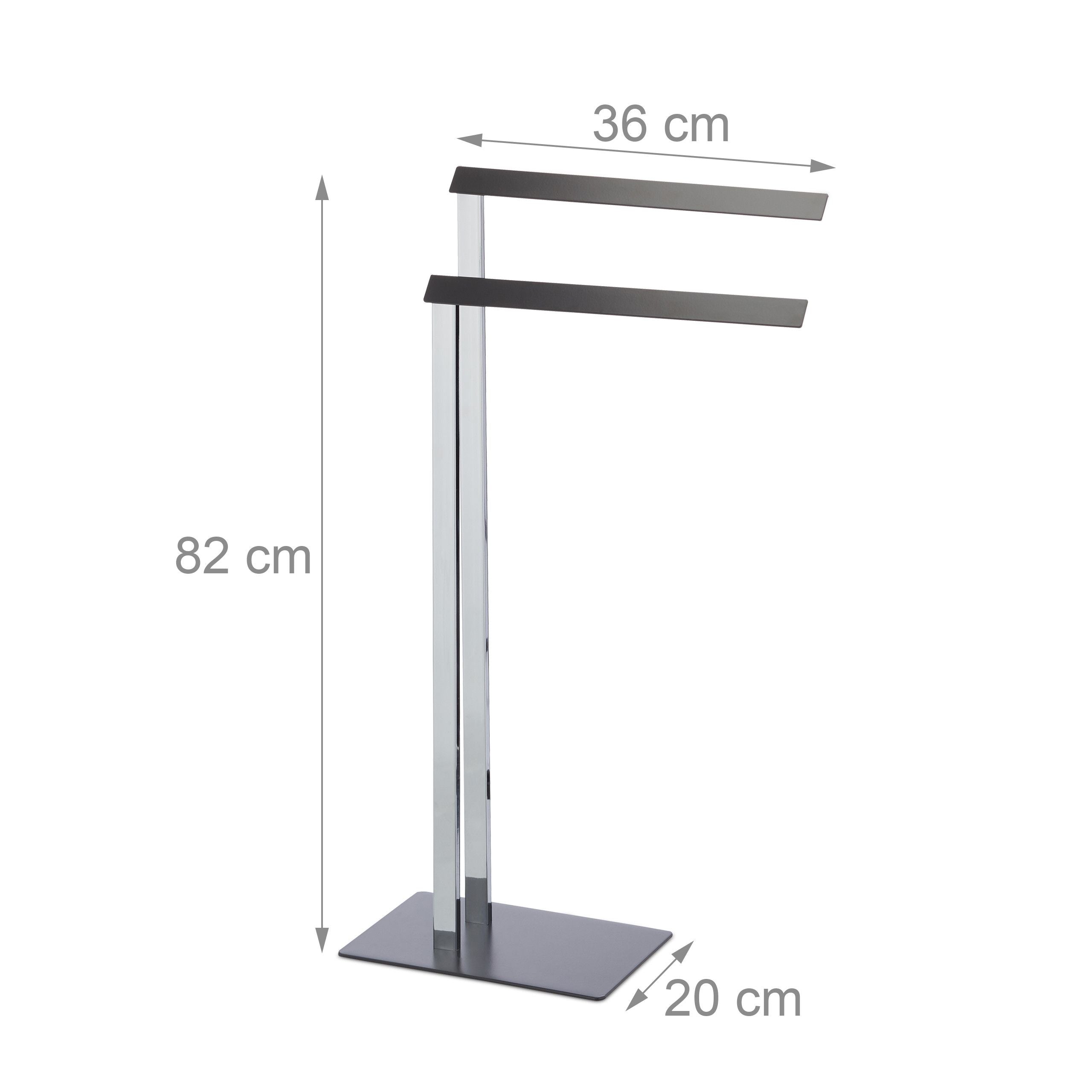 Porta asciugamani da terra 82 cm cromo e antracite 13_0002267