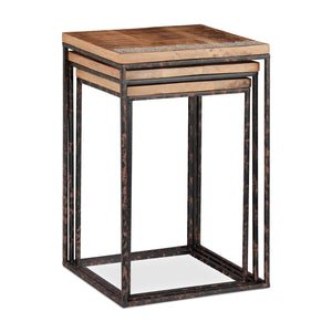 Set di 3 tavolini laterali in legno di mango naturale 13_0002598