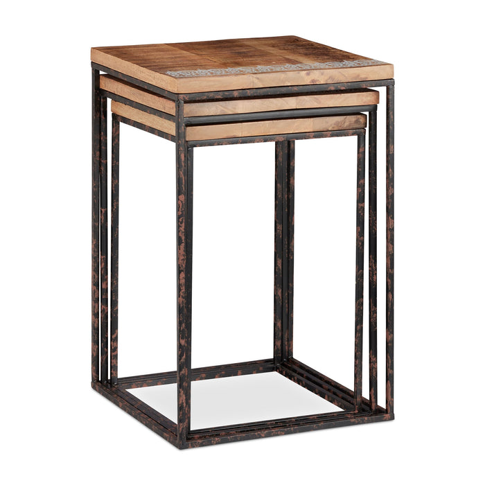 Set di 3 tavolini laterali in legno di mango naturale 13_0002598