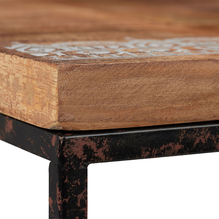 Set di 3 tavolini laterali in legno di mango naturale 13_0002598