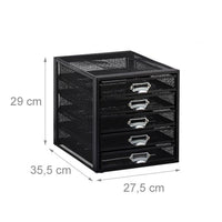 Raccoglitore documenti 5 cassetti nero 13_0002901_2