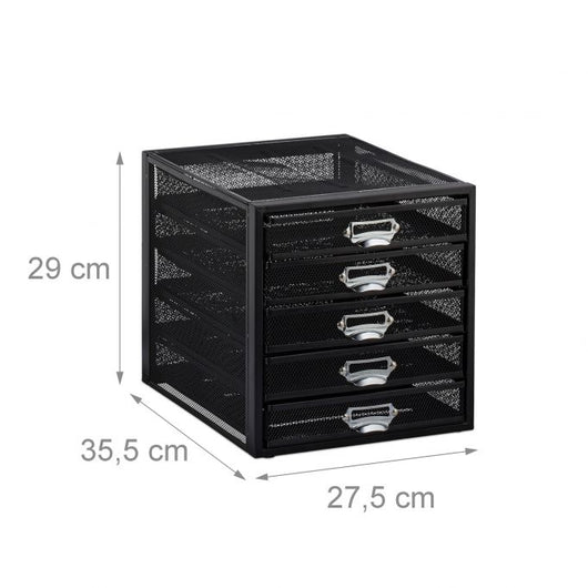 Raccoglitore documenti 5 cassetti nero 13_0002901_2