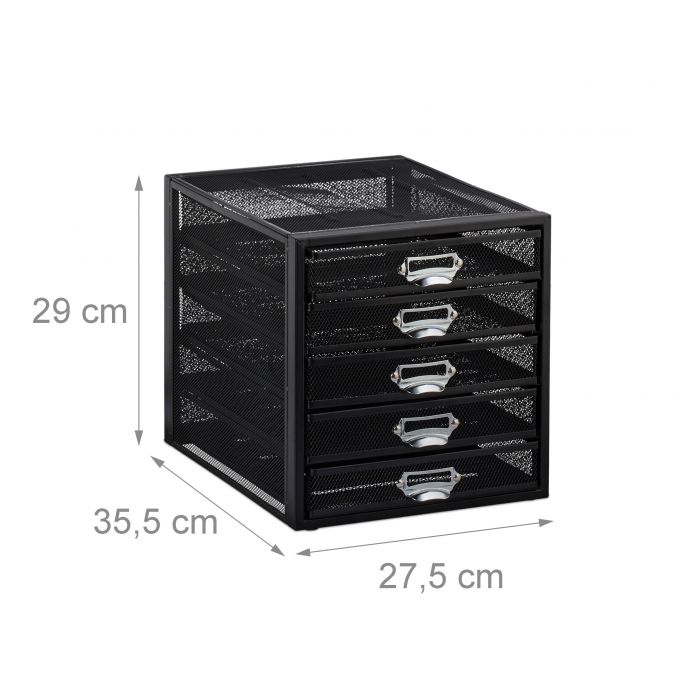 Raccoglitore documenti 5 cassetti nero 13_0002901_2