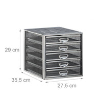 Raccoglitore documenti 5 cassetti grigi 13_0002901