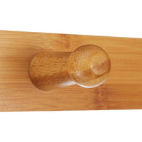 Mensola appendiabiti con panca scarpiera con 4 ganci 150 cm legno naturale e bianco 13_0002296