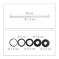 Base per ombrellone con presa a terra 25-55 mm in acciaio zincato argento 13_0000947