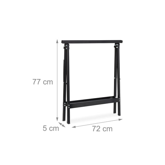 Set di due cavalletti in acciaio 100 kg nero 13_0002897