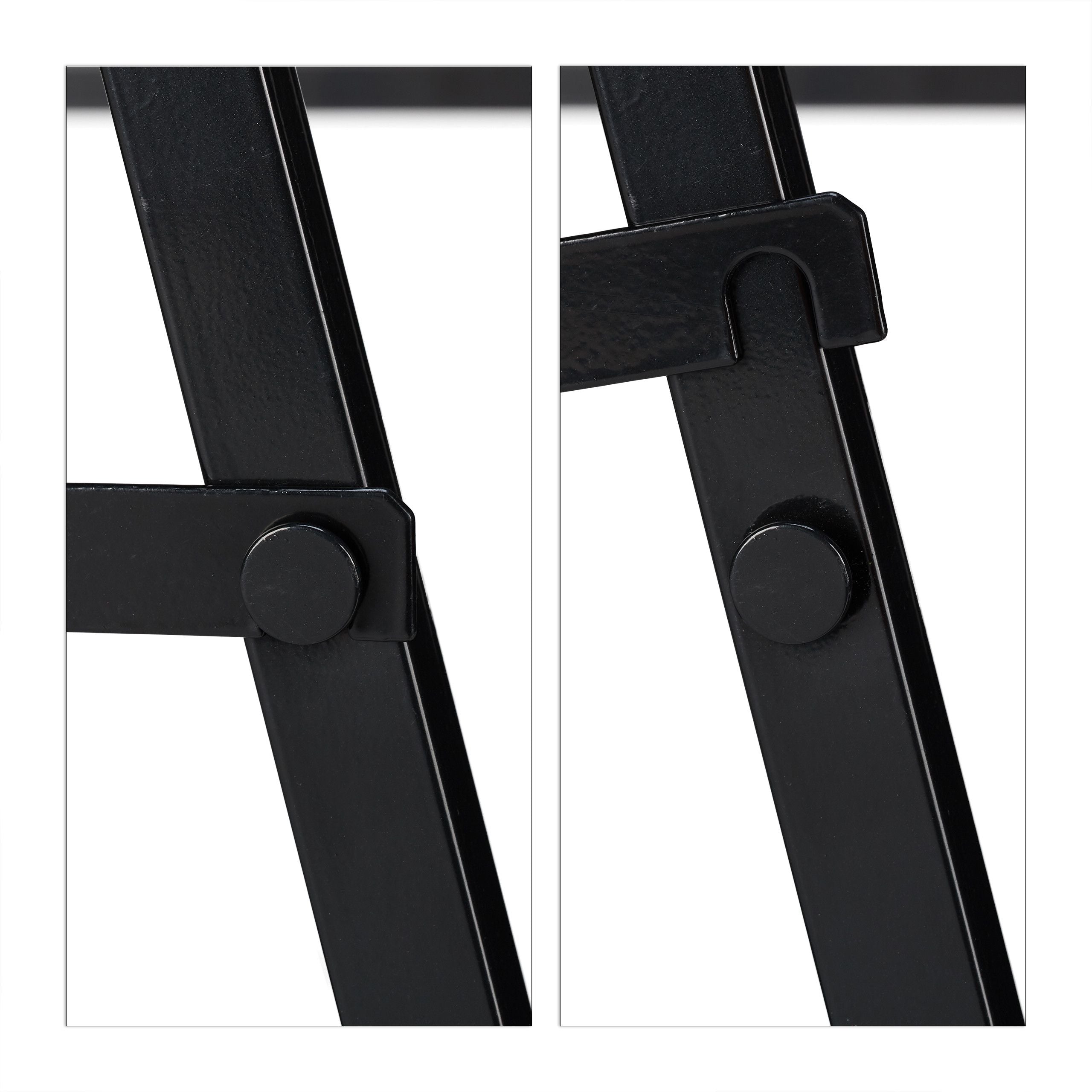 Set di due cavalletti in acciaio 100 kg nero 13_0002897