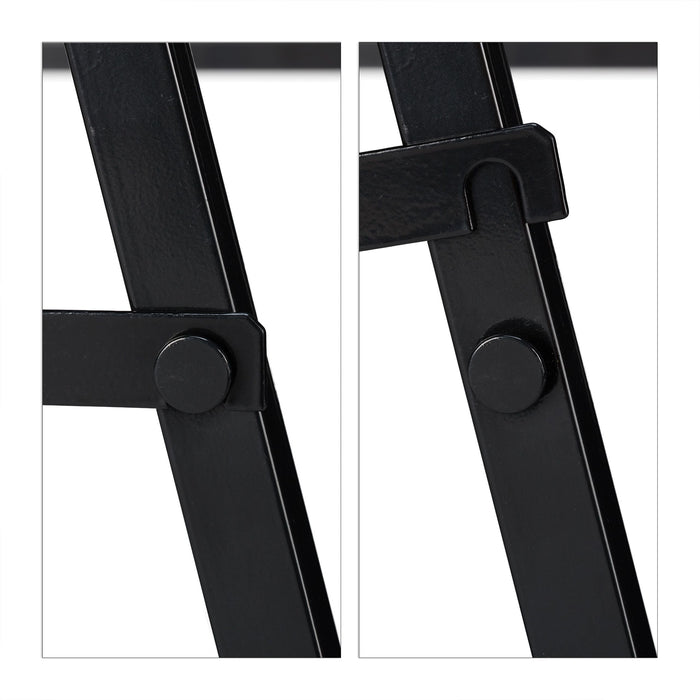 Set di due cavalletti in acciaio 100 kg nero 13_0002897