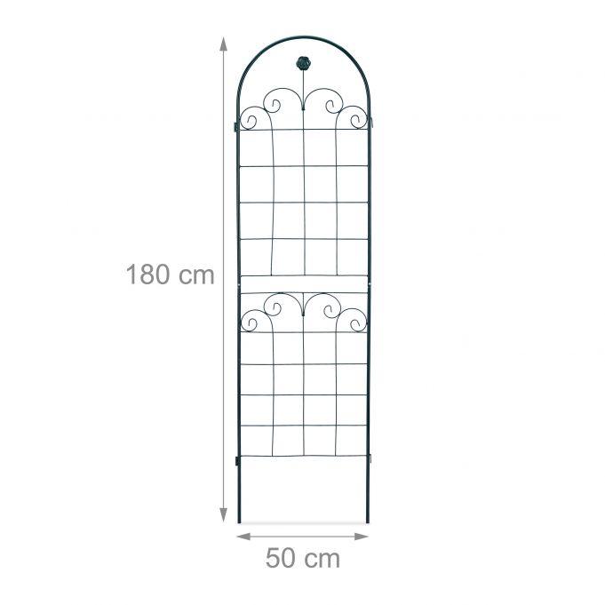 Recinzione a traliccio per piante rampicanti ad arco da giardino in ferro set da 2 verde 13_0002896_2