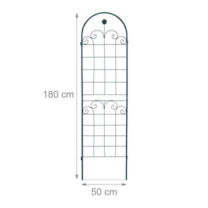 Recinzione a traliccio per piante rampicanti ad arco da giardino in ferro set da 2 verde 13_0002896_2