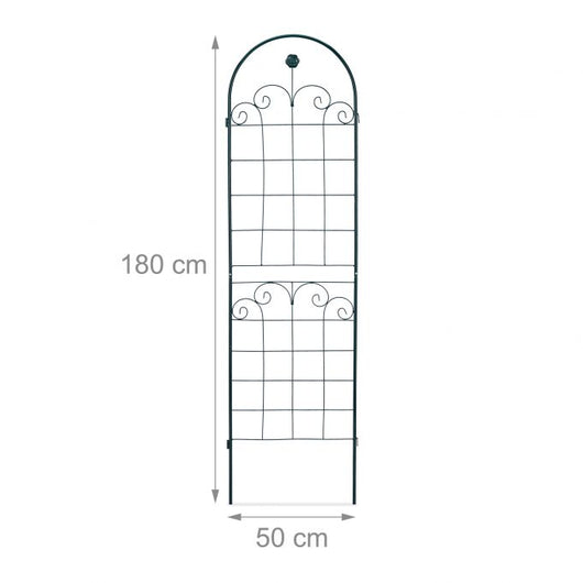 Recinzione a traliccio per piante rampicanti ad arco da giardino in ferro set da 2 verde 13_0002896_2