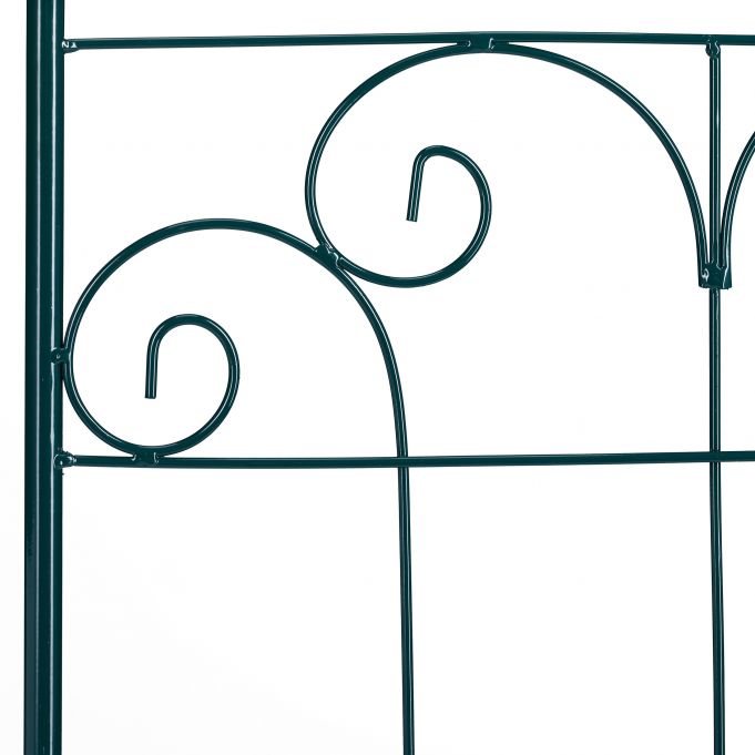 Recinzione a traliccio per piante rampicanti ad arco da giardino in ferro set da 2 verde 13_0002896_2