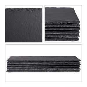 Set 6 piatti 30x20 cm in ardesia antracite 13_0000306