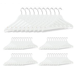 Set di 50 grucce con tacche in legno bianco 13_0002505