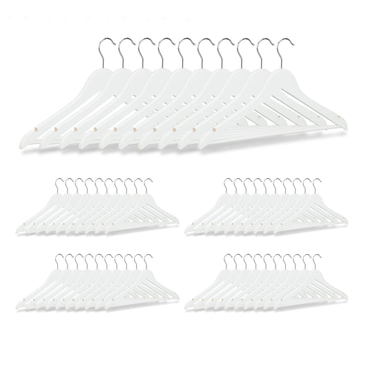 Set di 50 grucce con tacche in legno bianco 13_0002505