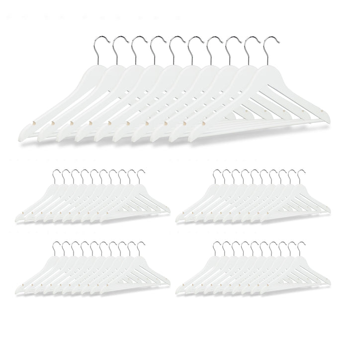 Set di 50 grucce con tacche in legno bianco 13_0002505