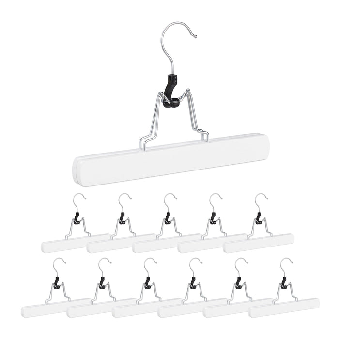 Set di 12 grucce fermapantaloni in legno bianco 13_0000735