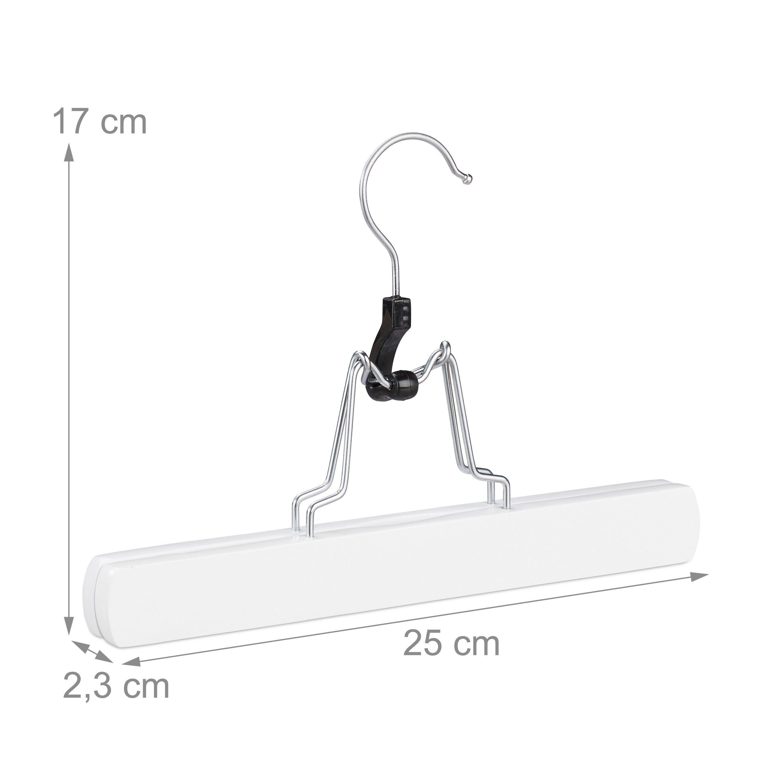 Set di 12 grucce fermapantaloni in legno bianco 13_0000735