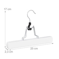 Set di 12 grucce fermapantaloni in legno bianco 13_0000735