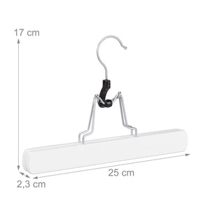 Set di 12 grucce fermapantaloni in legno bianco 13_0000735