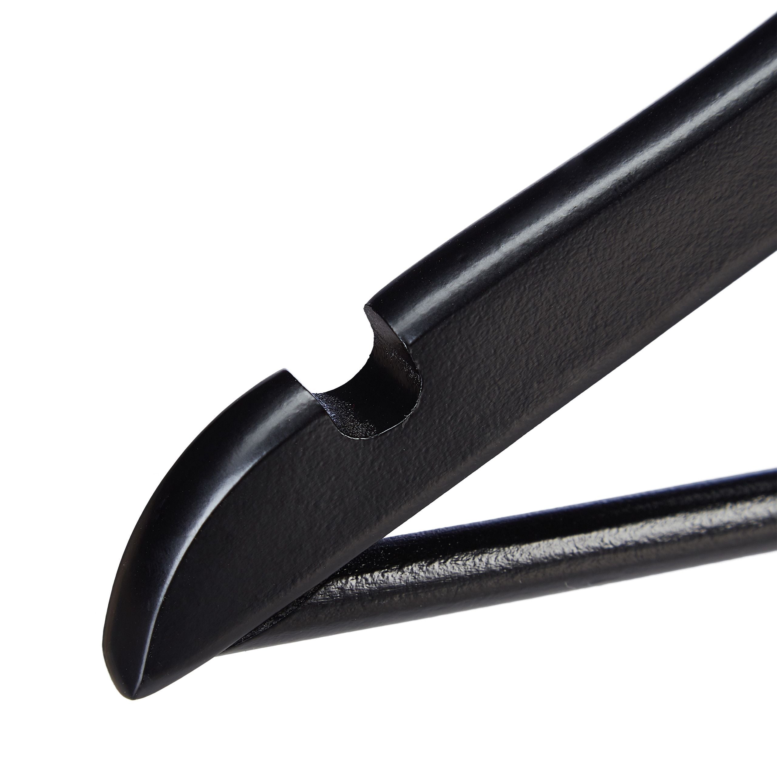 Set di 20 grucce in legno croci vestiti bambino bambino gancio girevole tacche nere metallo nero 20 13_0000759