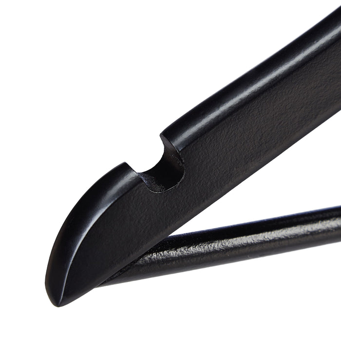 Set di 20 grucce in legno croci vestiti bambino bambino gancio girevole tacche nere metallo nero 20 13_0000759