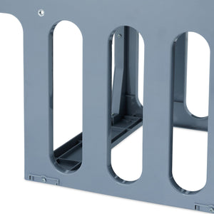 Pattumiera da cucina a 3 scomparti ABS grigio 13_0002324