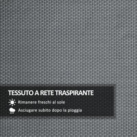 Coprisedile per Dondolo da Giardino 115x48x48cm in Tessuto a Rete Grigio Chiaro
