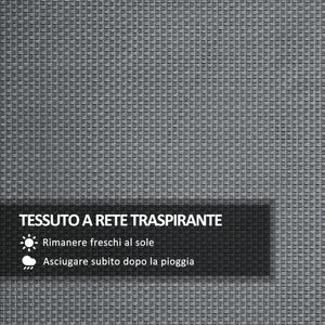 Coprisedile per Dondolo da Giardino 115x48x48cm in Tessuto a Rete Grigio Chiaro