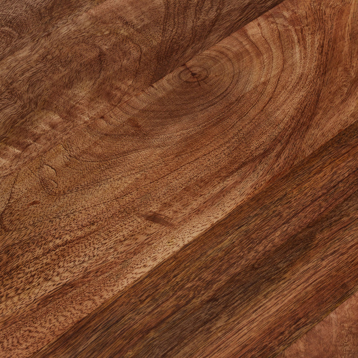 Tavolino rotondo diametro 67 cm in legno di mango e ferro marrone e nero 13_0002603