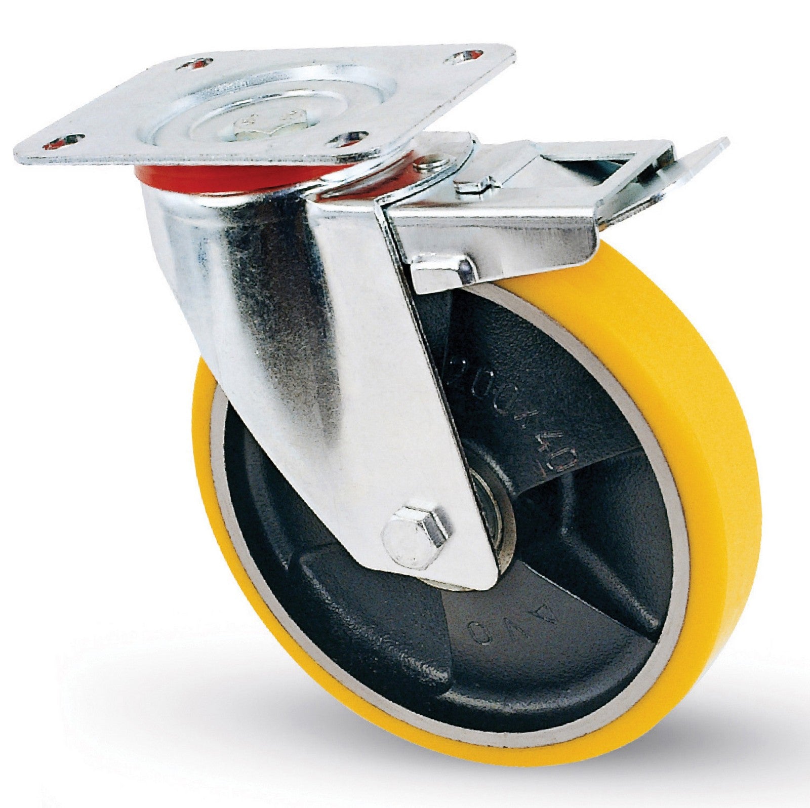 ruota ultraleggera girevole con freno diametro mm 80 cod:ferx.10027