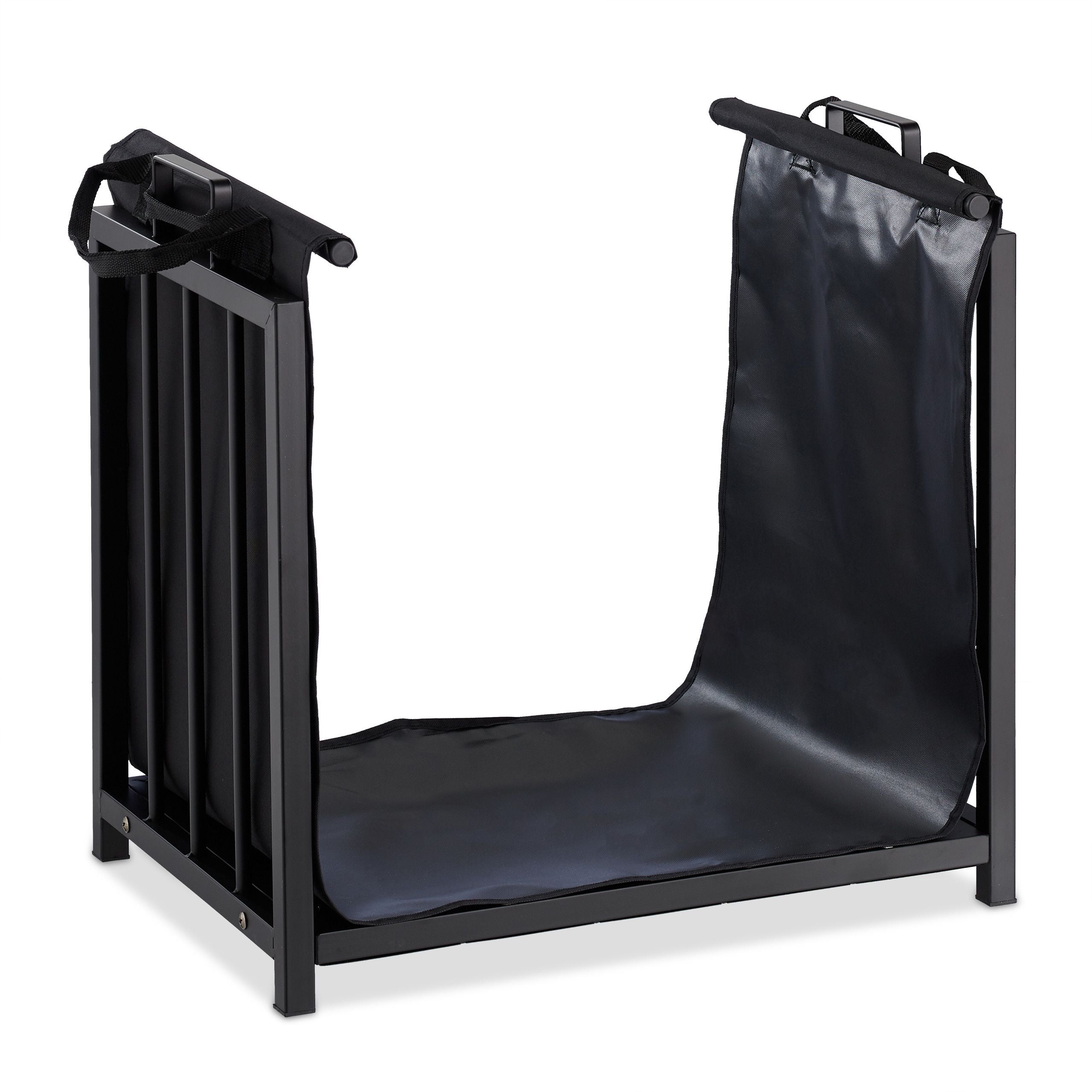 Supporto legna per camino in acciaio nero da 51 cm 13_0002543