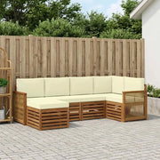 Set divano sezionale con cuscino 5 pcs Naturale e Crema 3384566