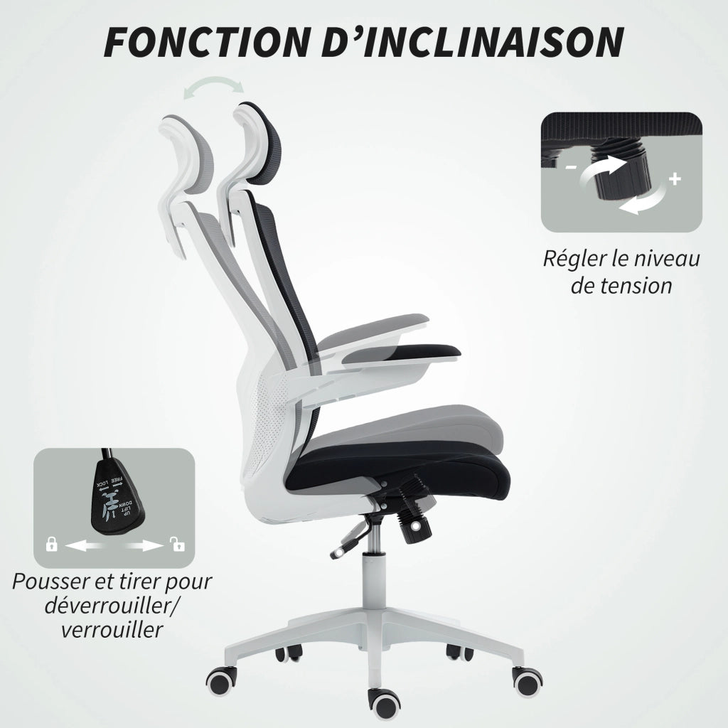 Sedia da Ufficio Ergonomica ¨C Xylo ¨C Braccioli Regolabili Schienale Alto Nero 60x63x120cm