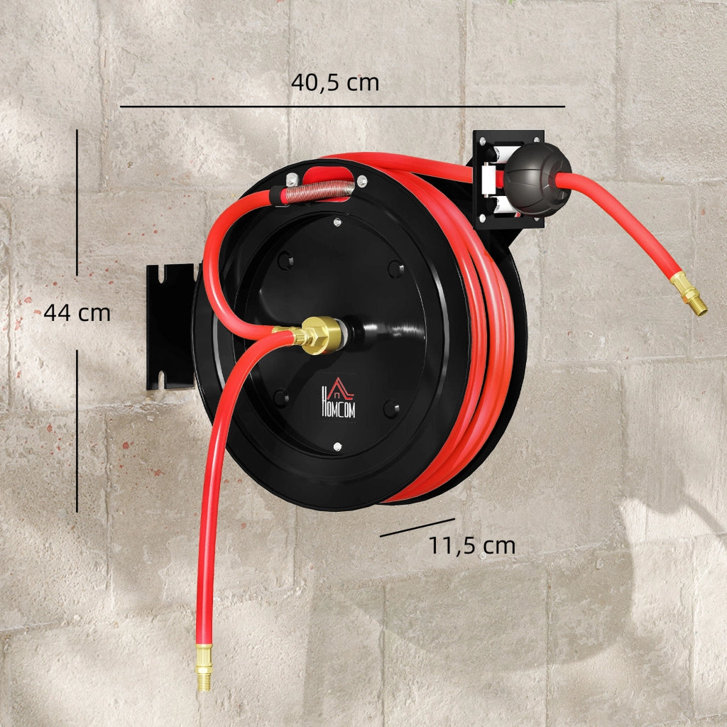 Avvolgigomma per Giardino a Parete ¨C Zephmum ¨C Automatico 15+1 m Acciaio