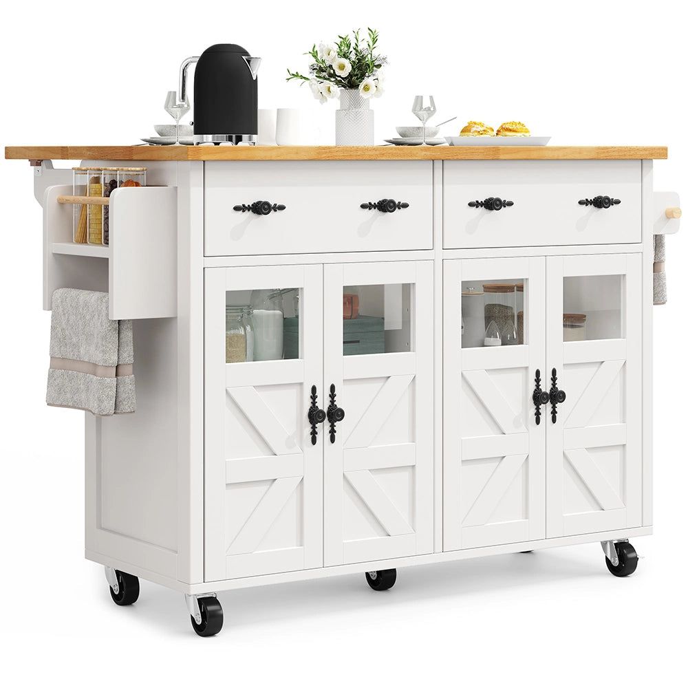 Isola cucina premium - Xylo - bianco freni scomparti regolabili