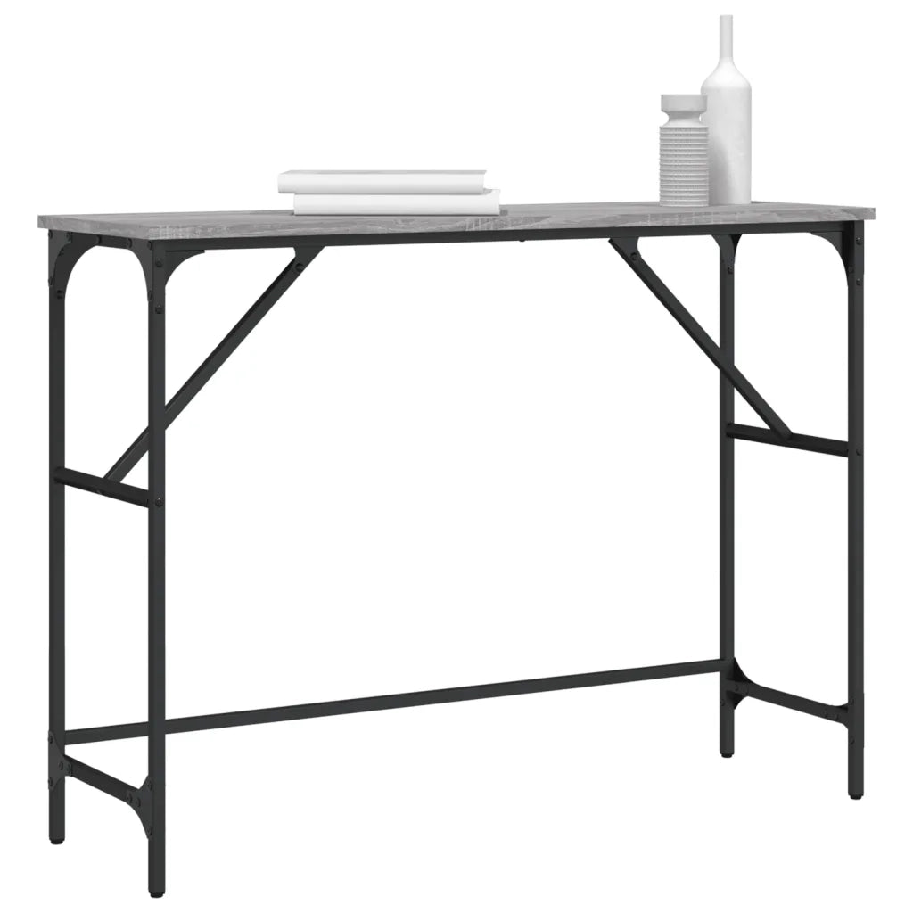 Tavolo Consolle | Tavolo d'Ingresso Grigio Sonoma 100x32x75 cm in Legno Multistrato