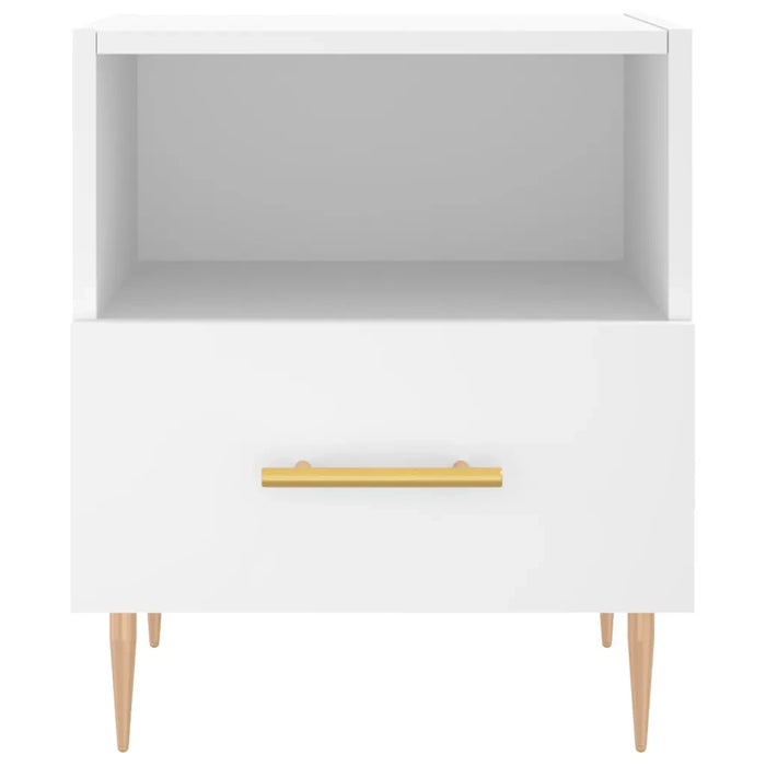 Comodini 2 pz Bianchi 40x35x47,5 cm in Legno Multistrato 827405