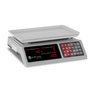 Scala peso-prezzo - 40 kg / 2 g - 33,7 x 23,1 x 0,6 cm 14_0000065