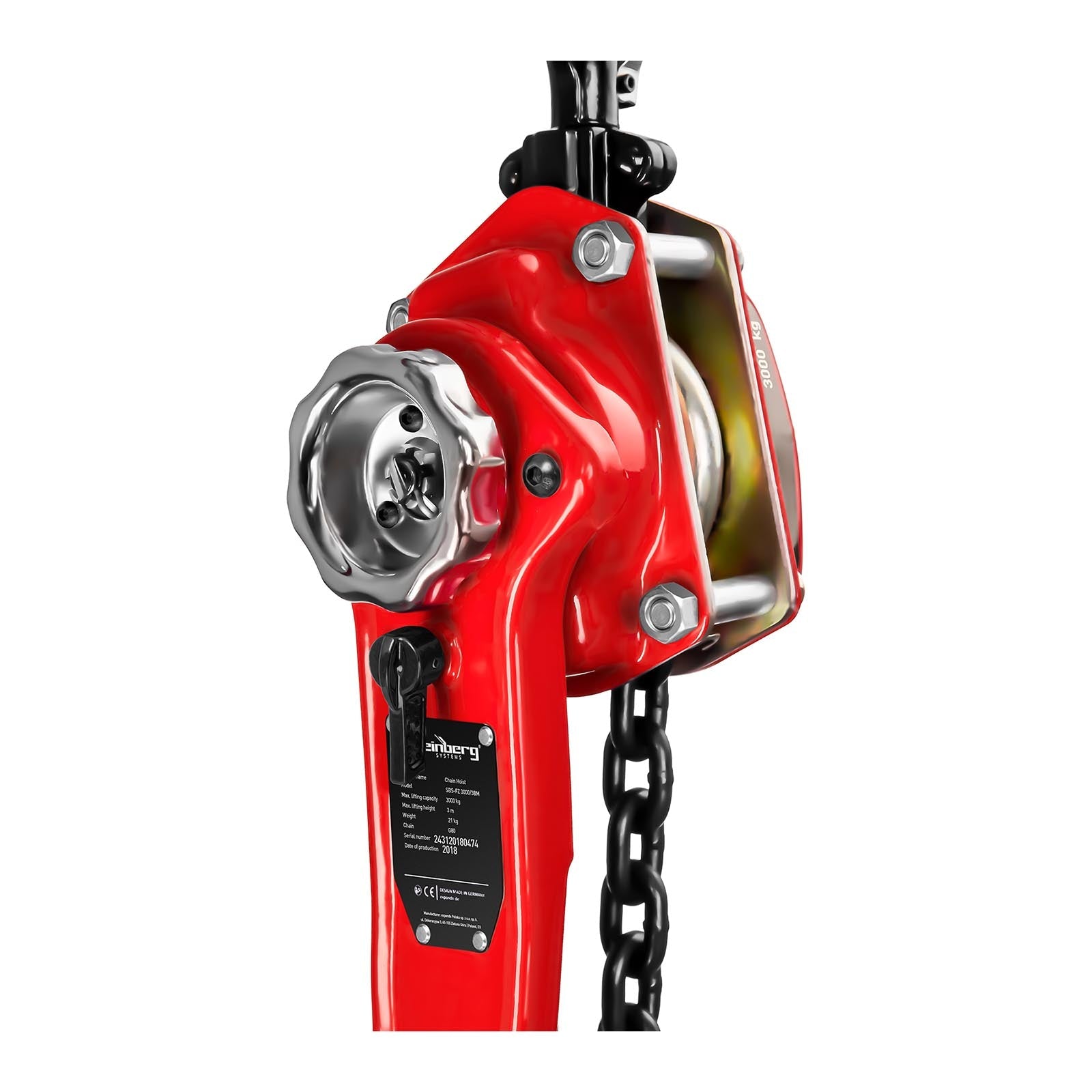 Paranco a leva - 3.000 kg - 3 m attrezzi officina 14_0007152