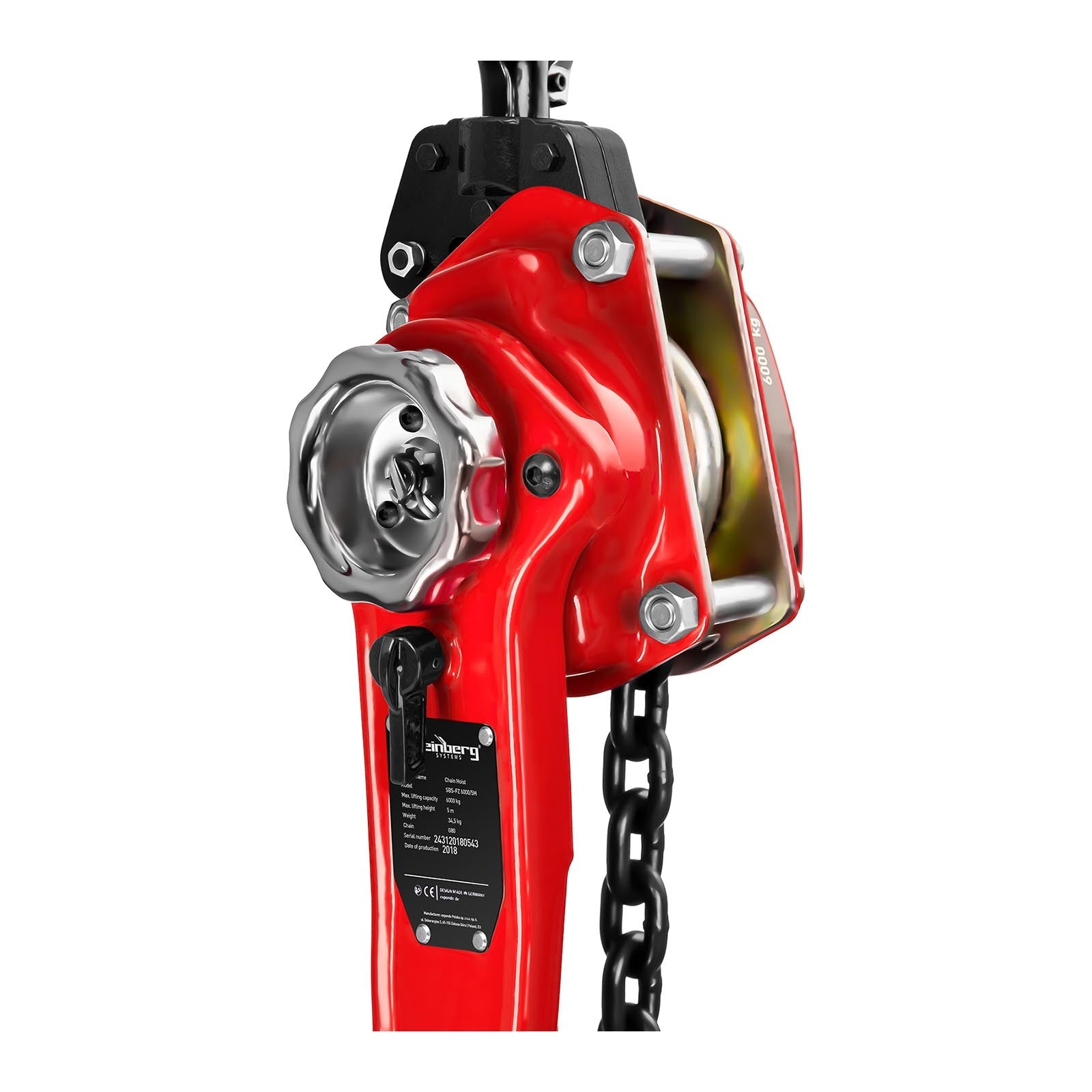 Paranco a leva - 6.000 kg - 5 m attrezzi officina 14_0007154